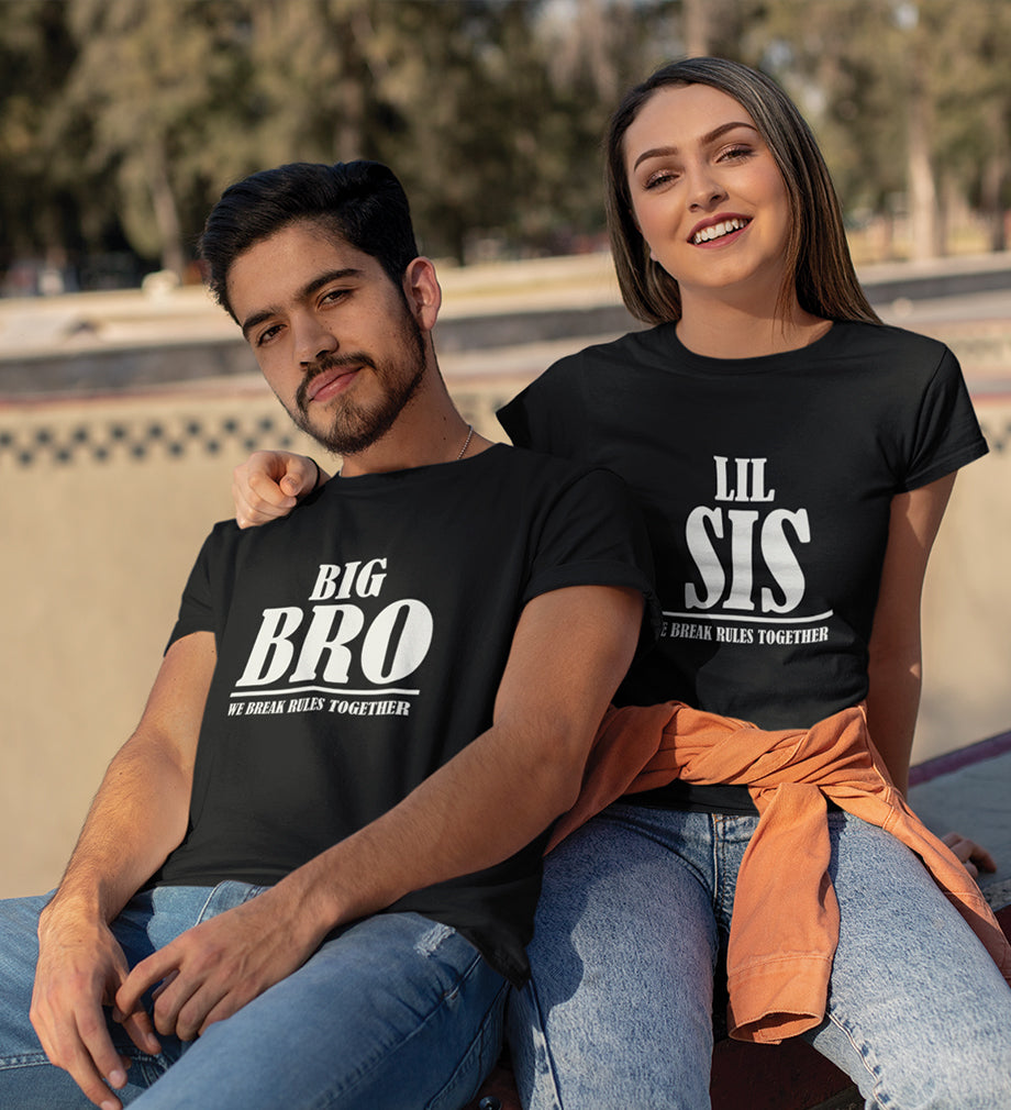 Big brother Little Sister Brother-Sister Half Sleeves T-Shirts