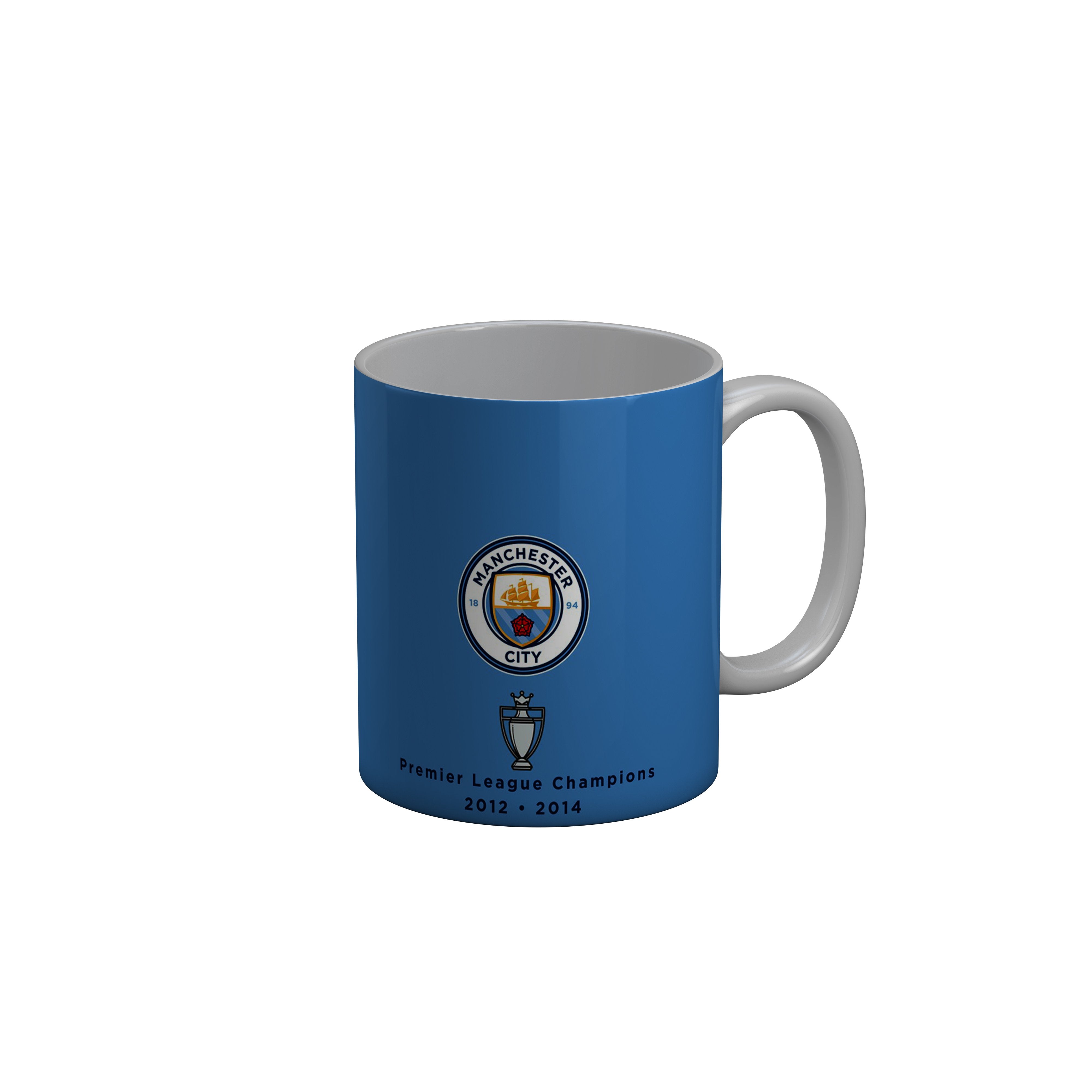 FashionRazor Manchester City Football Premier League Champions 2012-2014 Blue Ceramic Coffee Mug
