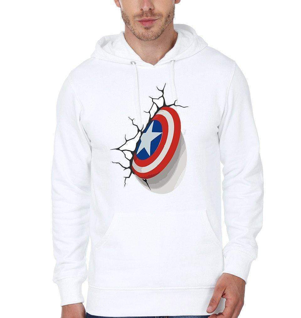 3D Captain Shield Hoodie Full sleeves-Funky Hoodies Hoodies FunkyTradition