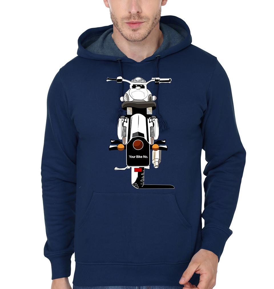 FashionRazor Bullet With Your Number Plate Navy Blue Hoodies