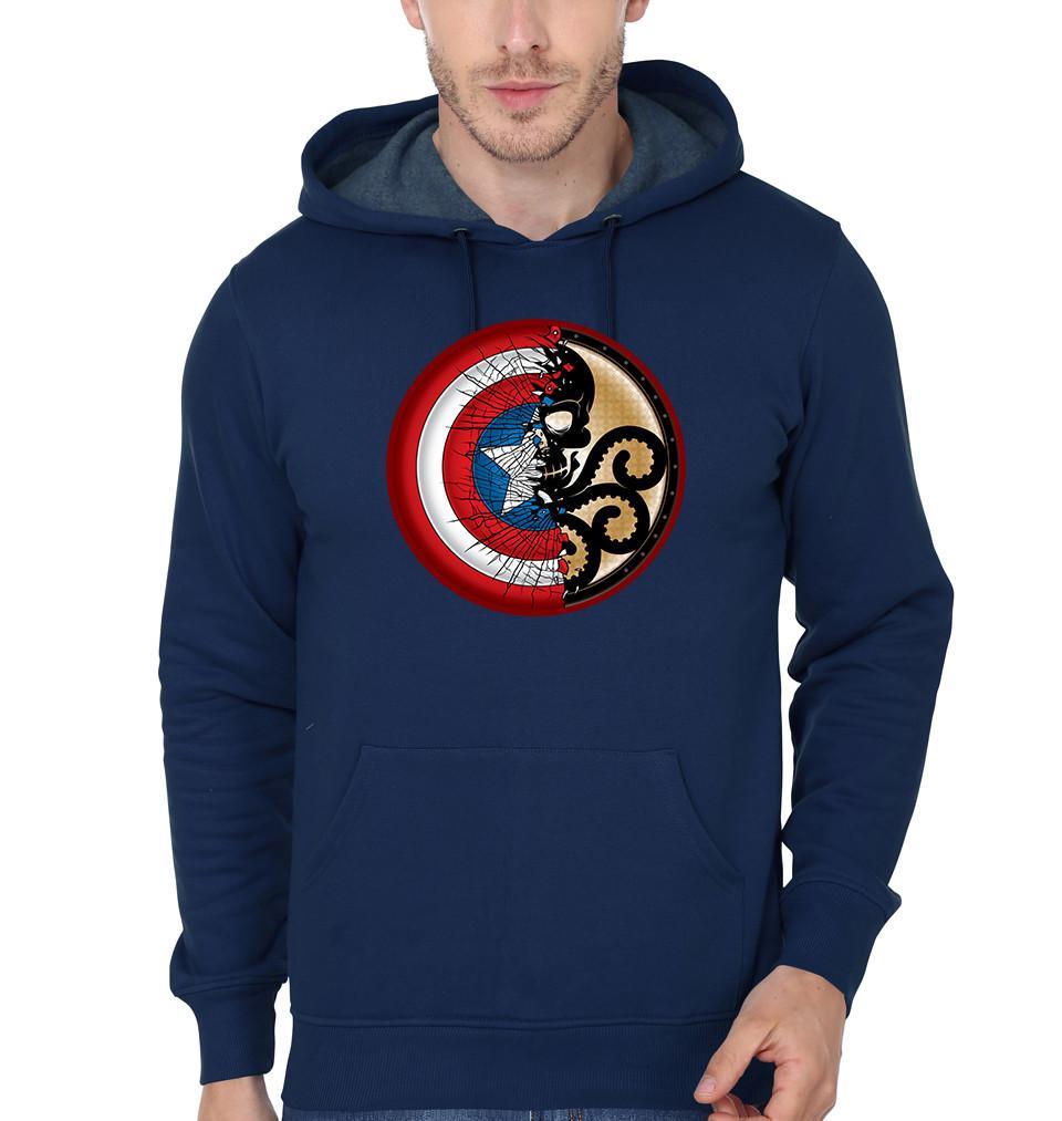 FunkyTradition Captain America And Hydra Navy Blue Hoodies