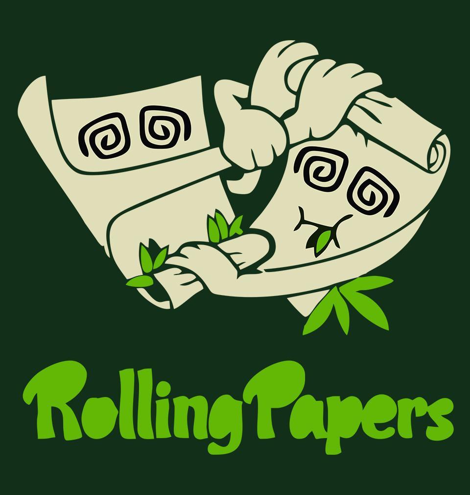 FunkyTradition Round Neck Rolling Paper Half Sleeve T-Shirt