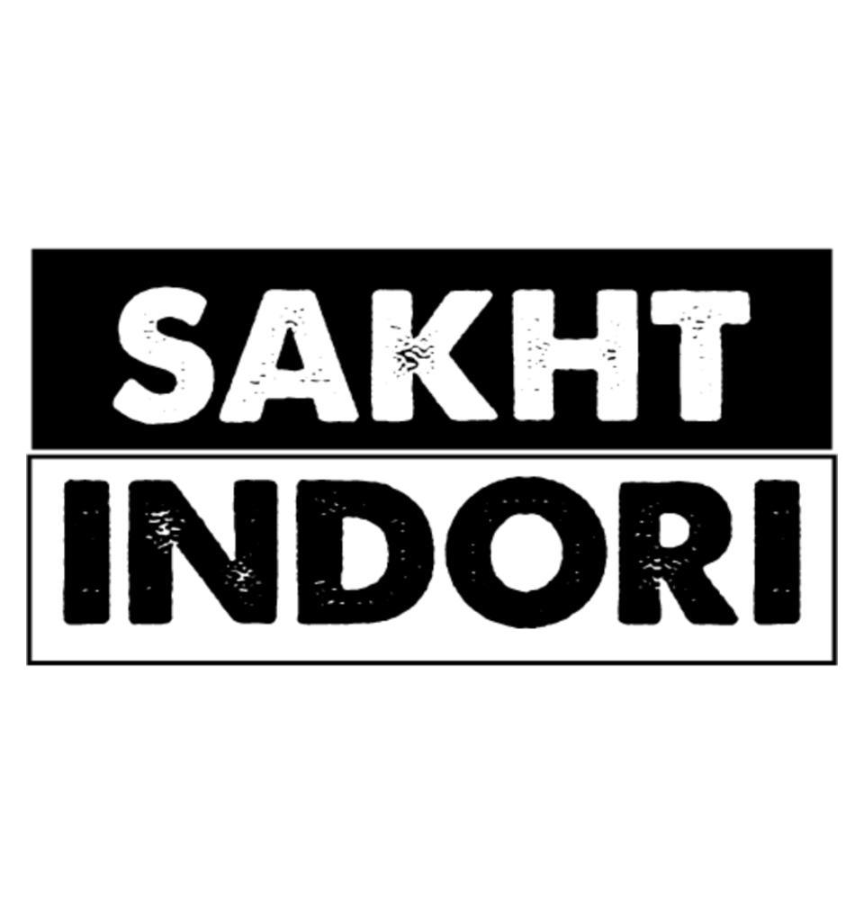 FunkyTradition White Round Neck Sakht Indori Half Sleeves T-Shirt