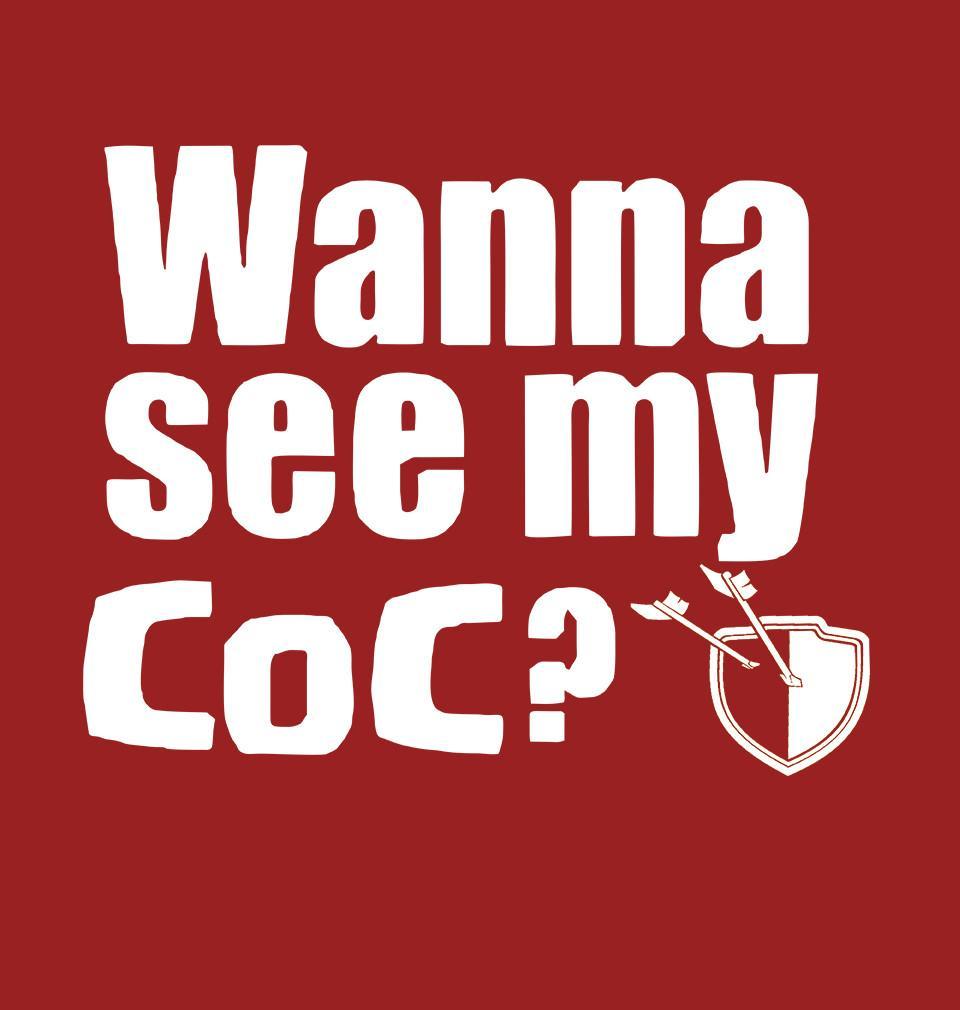 FunkyTradition Red Round Neck Wanna See My Coc? Men Half Sleeves T-Shirt