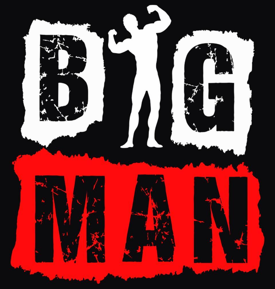 FunkyTradition Black Round Neck Big Man Half Sleeves T-Shirt