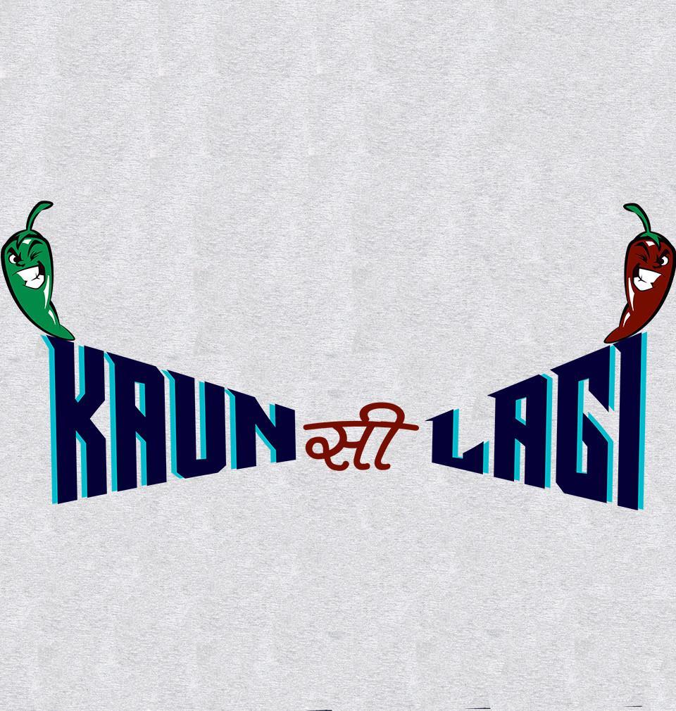 FunkyTradition Grey Round Neck Kaun Si Lagi Men Half Sleeves T-Shirt