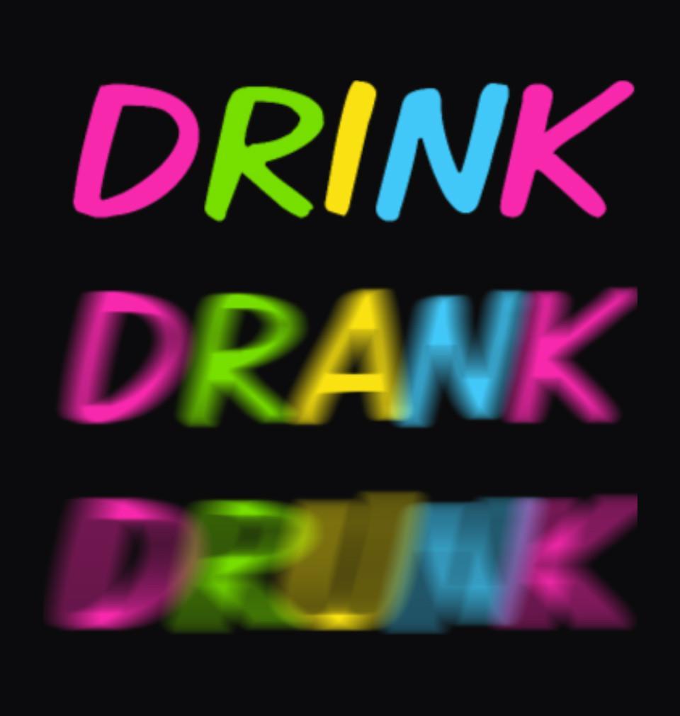 FunkyTradition Black Round Neck Drink Drank Drunk Half Sleeves T-Shirt