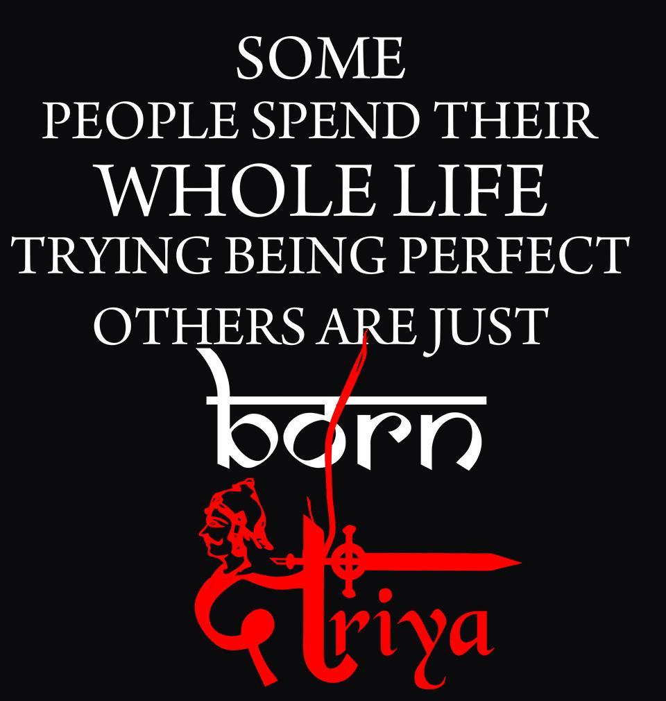 FunkyTradition Black Round Neck Born Shatriye Half Sleeves T-Shirt