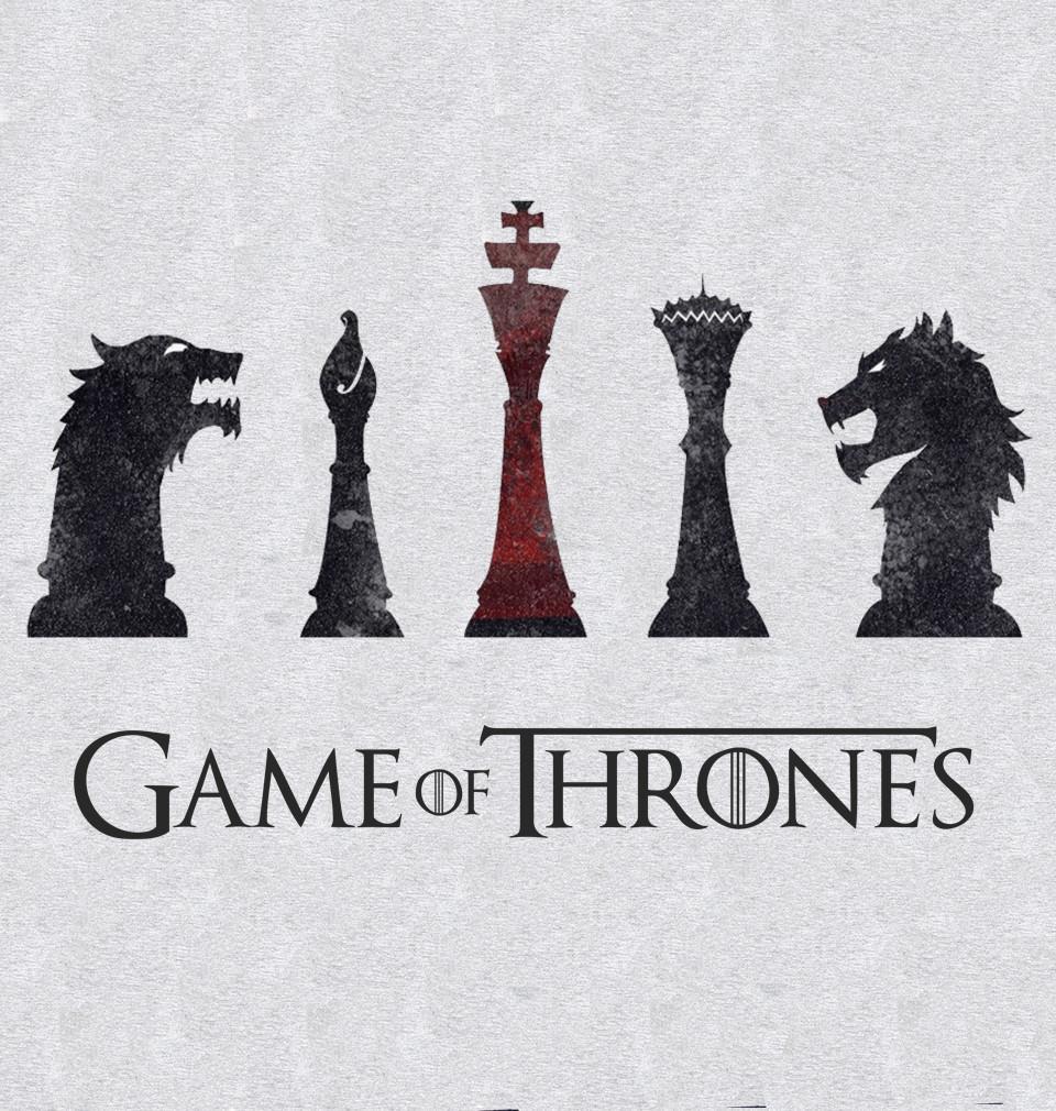 FunkyTradition White Round Neck Funny Game Of Thrones Half Sleeves T-Shirt