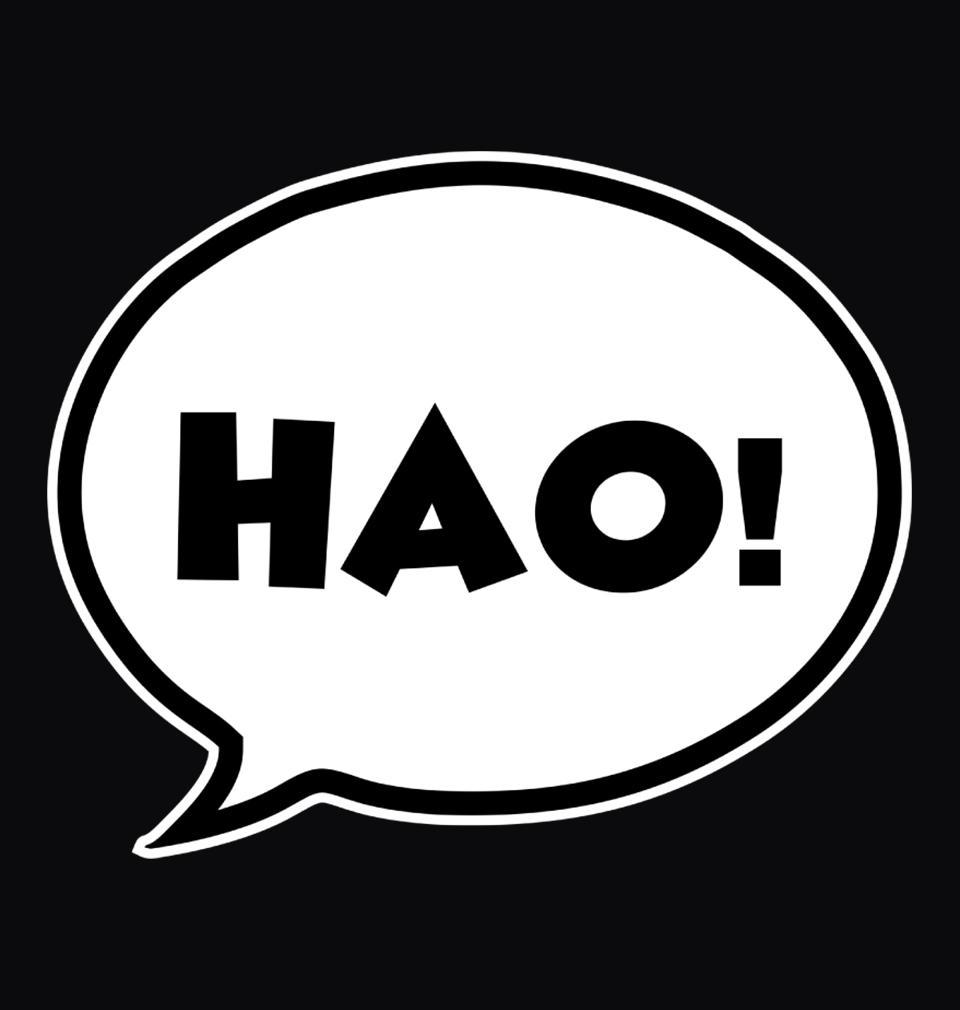 FunkyTradition Black Round Neck Hao Half Sleeves T-Shirt