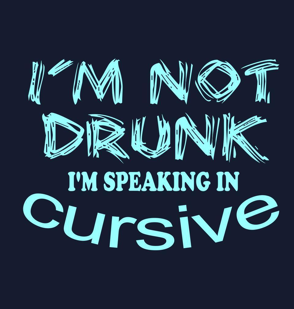 FunkyTradition Navy Blue Round Neck I Am Not Drunk Men Half Sleeves T-Shirt