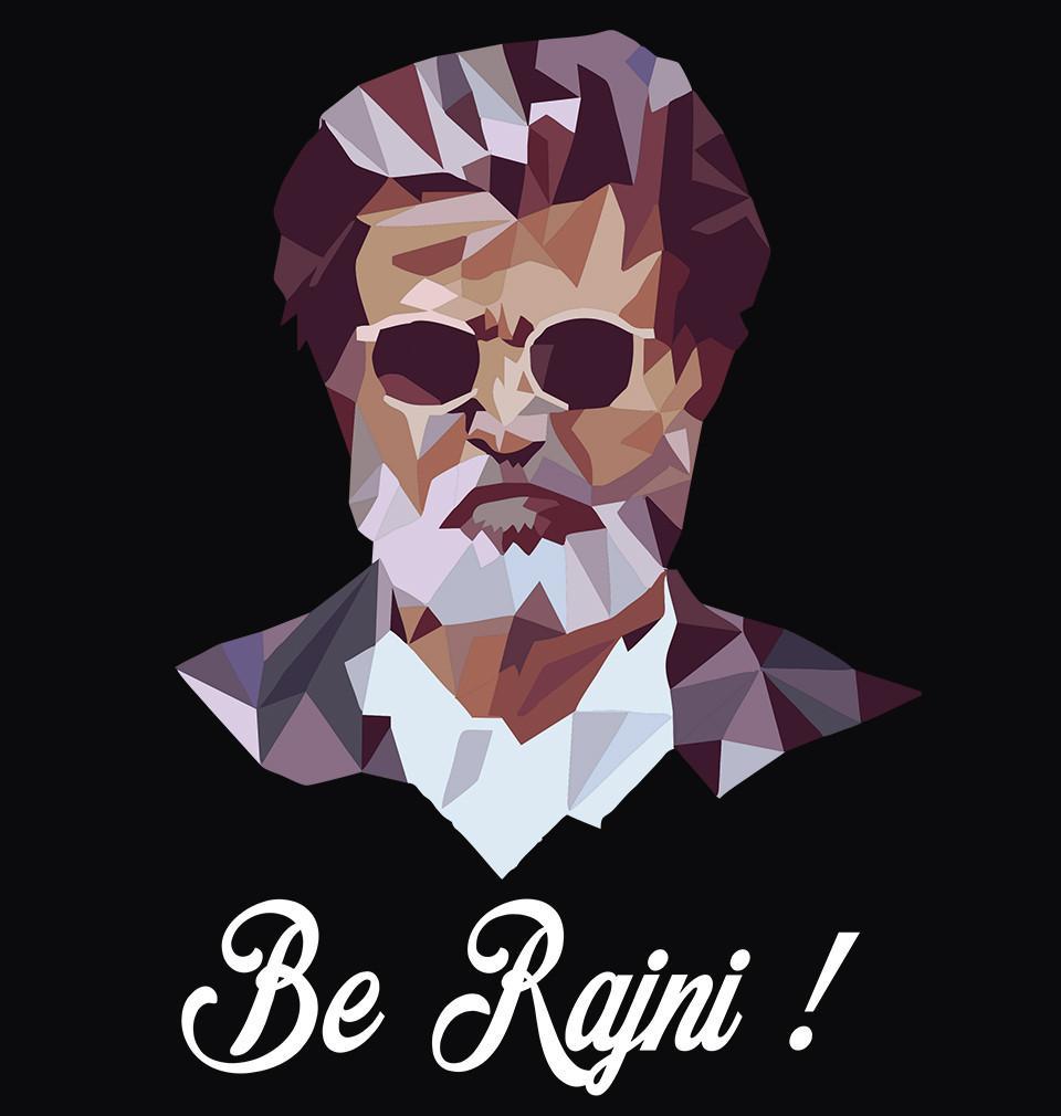 FunkyTradition Black Round Neck Be Rajni Men Half Sleeves T-Shirt