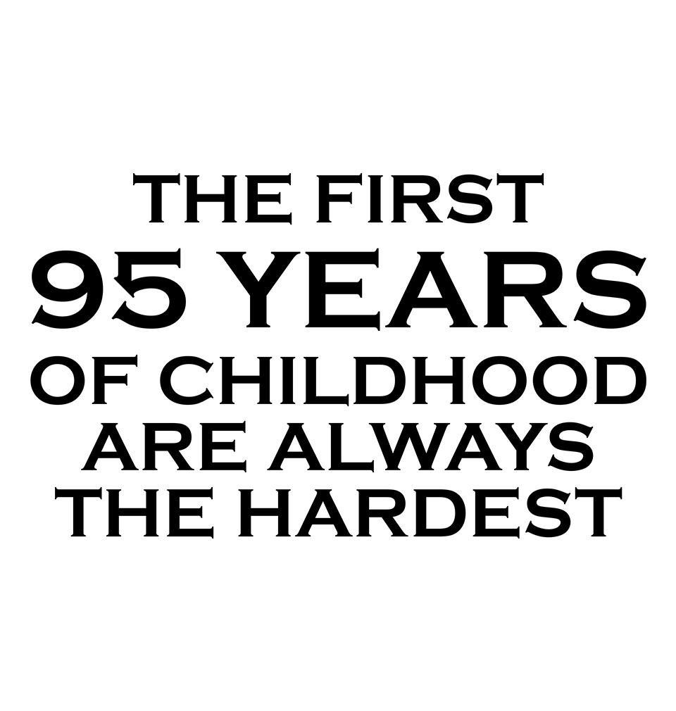 FunkyTradition White Round Neck The First 95 Years Men Half Sleeves T-Shirt