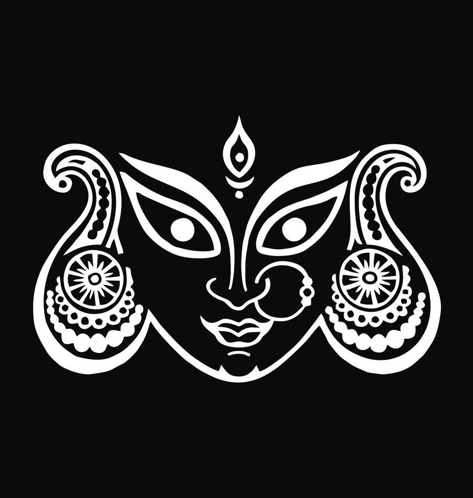 FunkyTradition Black Round Neck Kali Bhakti Half Sleeves T-Shirt