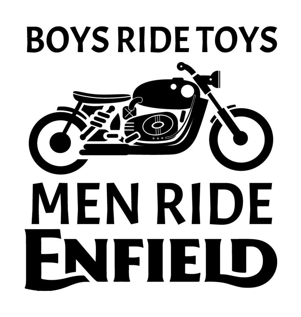 FunkyTradition Round Neck Boys Ride Toys Men Ride Enfield Half Sleeve T-Shirt