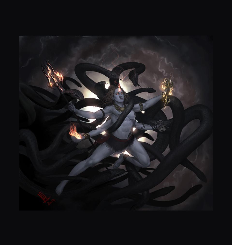 FunkyTradition Round Neck Shiv Men Half Sleeve T-Shirt