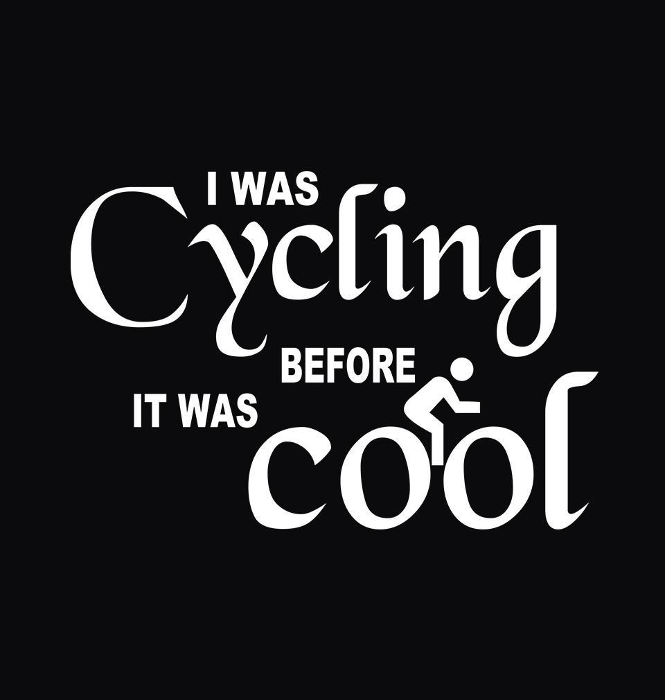 FunkyTradition Black Round Neck I Was Cycling Men Half Sleeves T-Shirt