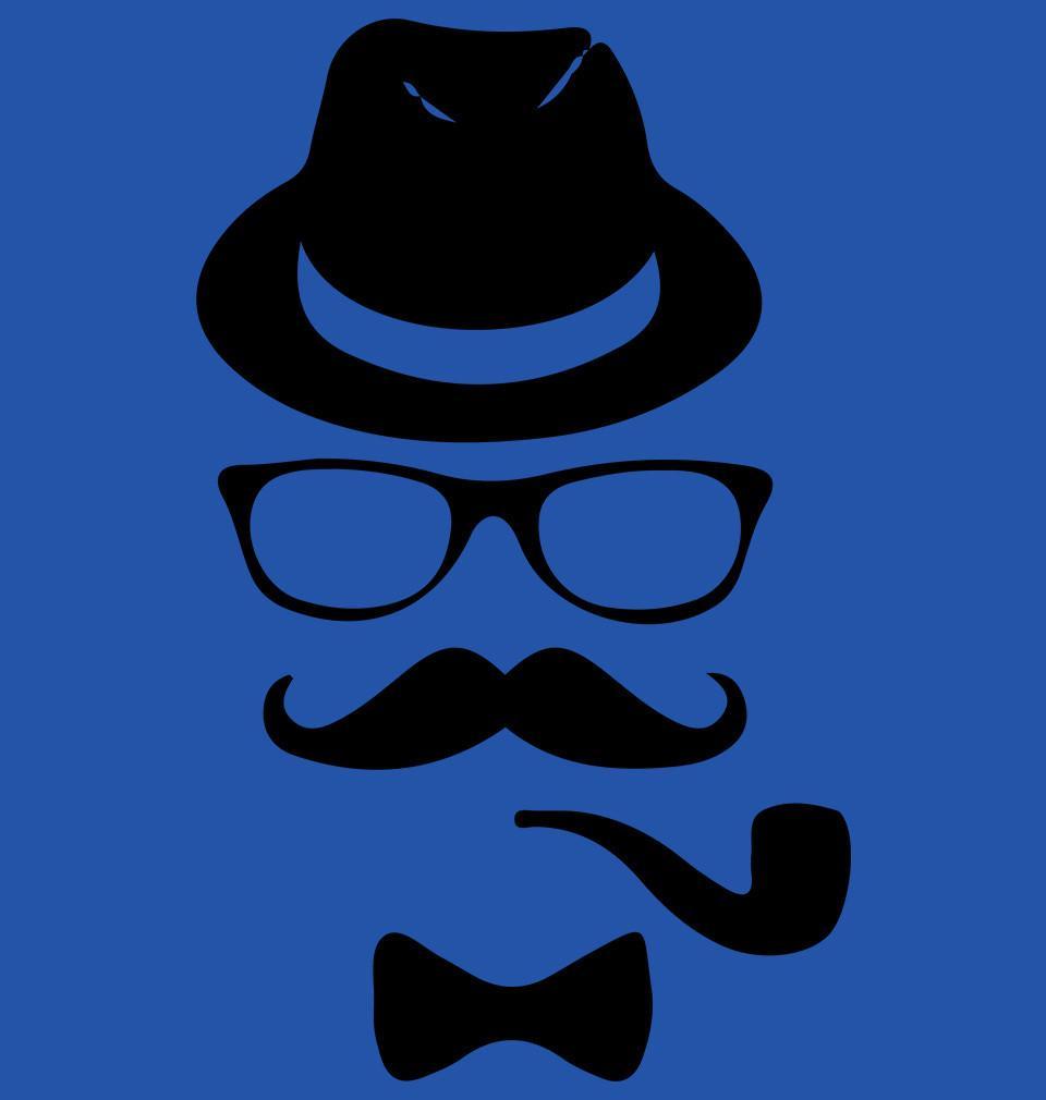 FunkyTradition Blue Round Neck Hipster Half Sleeves T-Shirt