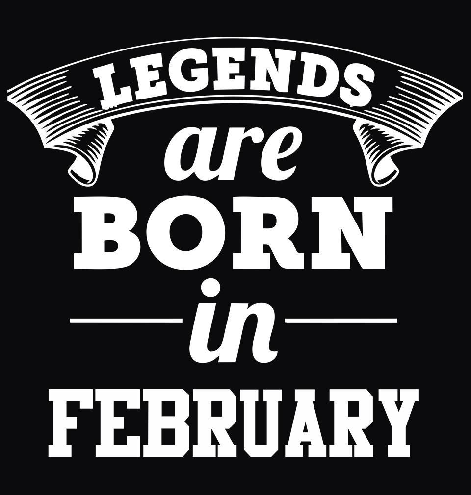 FunkyTradition Black Legends Are Born In February Half Sleeves T-Shirt