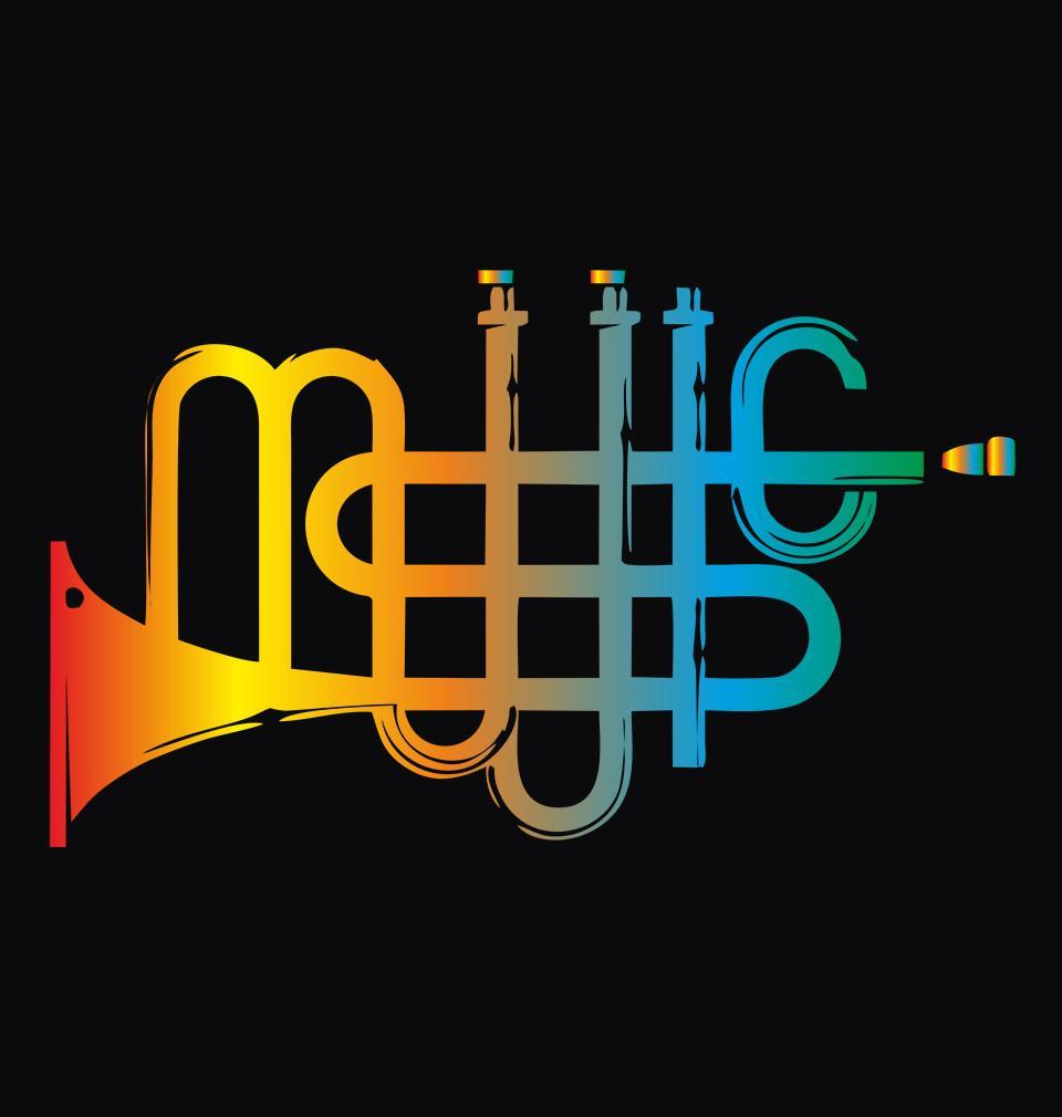 FunkyTradition Black Round Neck Music Men Half Sleeves T-Shirt