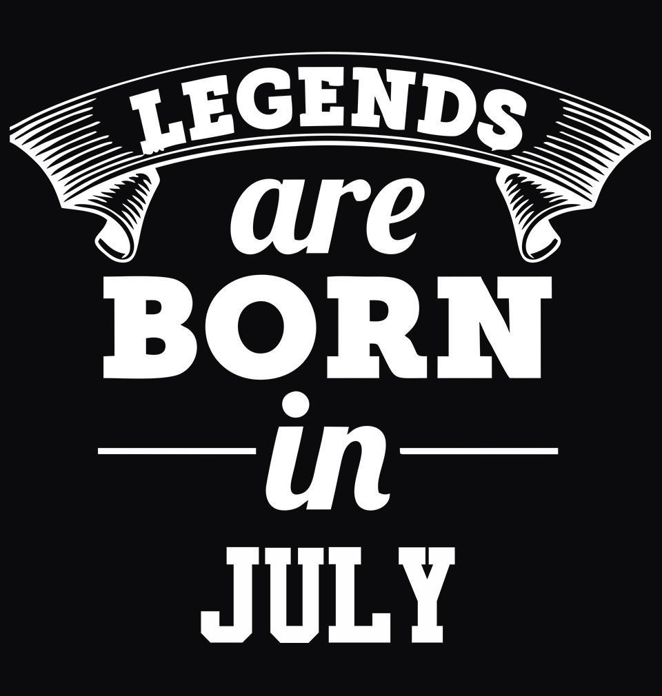 FunkyTradition Black Legends Are Born In July Half Sleeves T-Shirt