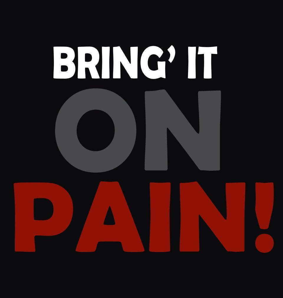 FunkyTradition Black Round Neck Bring It On Pain Half Sleeves T-Shirt