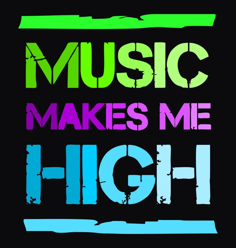 FunkyTradition Black Music Makes Me High Half Sleeves T-Shirt