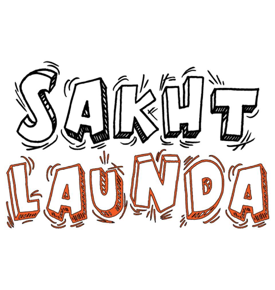 FunkyTradition White Round Neck Sakht Launda Men Half Sleeves T-Shirt