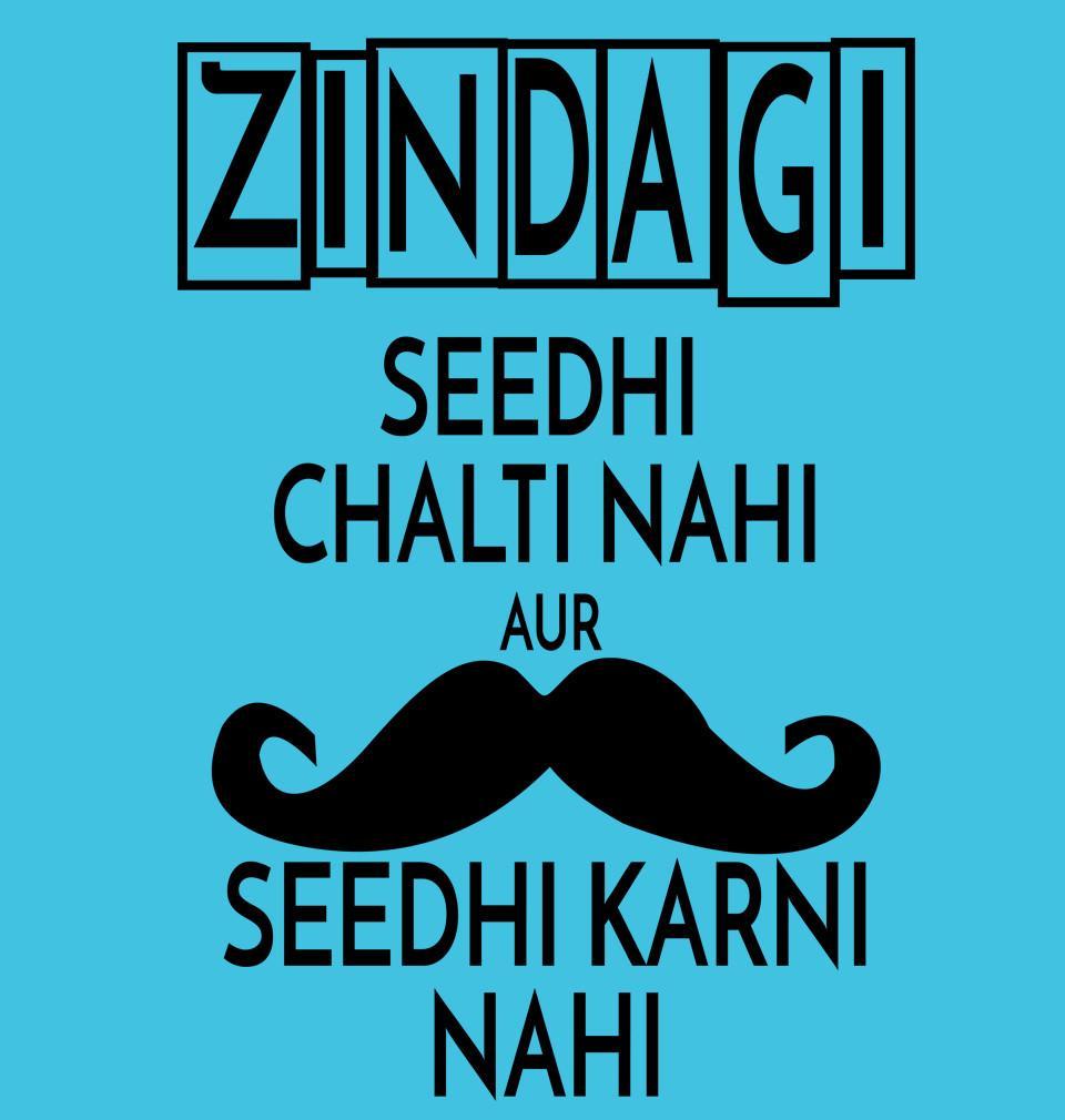 FunkyTradition Zindagi Seedhi Chalti Nahi Aur Mooch Seedhi Karni Nahi Grey Hoodies