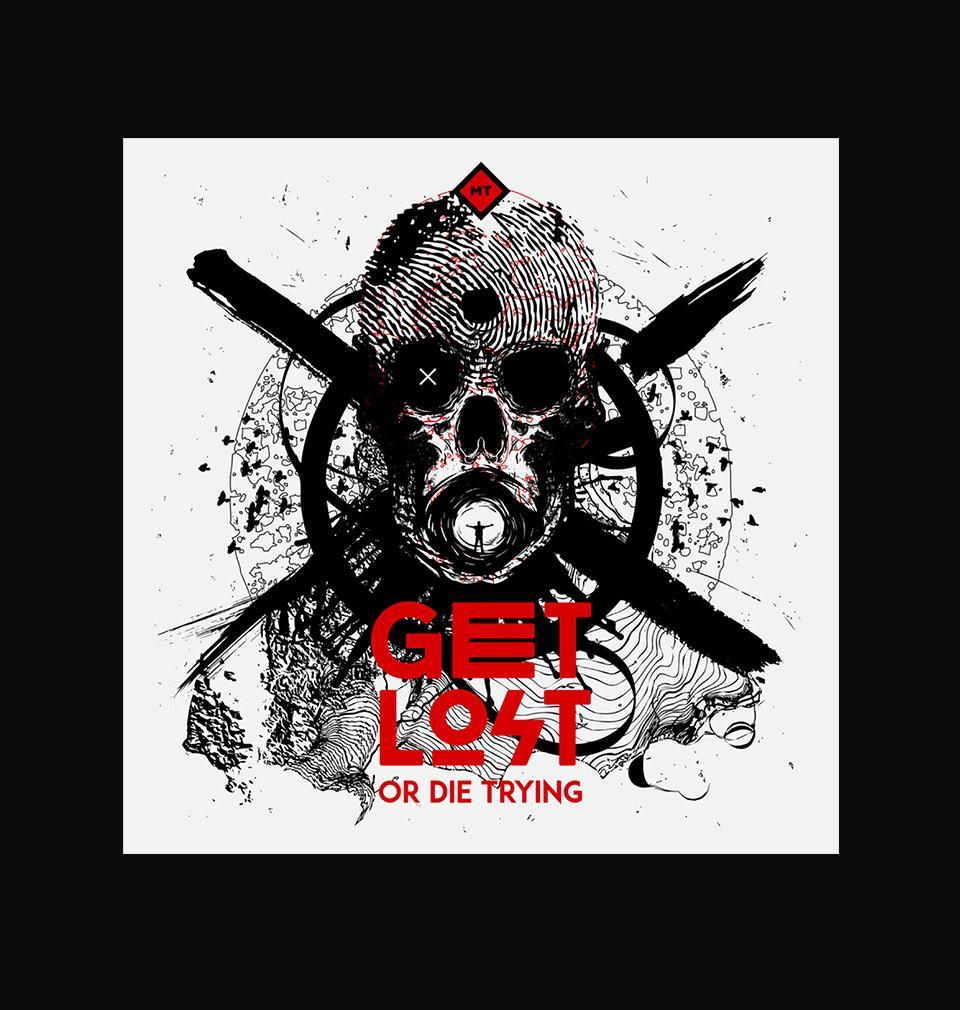 FunkyTradition Black Round Neck Get Lost Men Half Sleeves T-Shirt