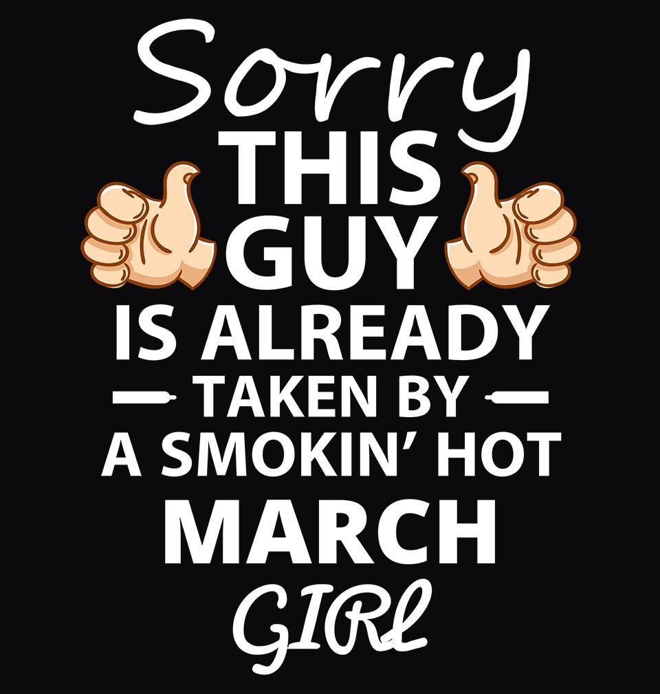FunkyTradition Sorry This Guy Is Already Taken By March Girl Black Hoodies