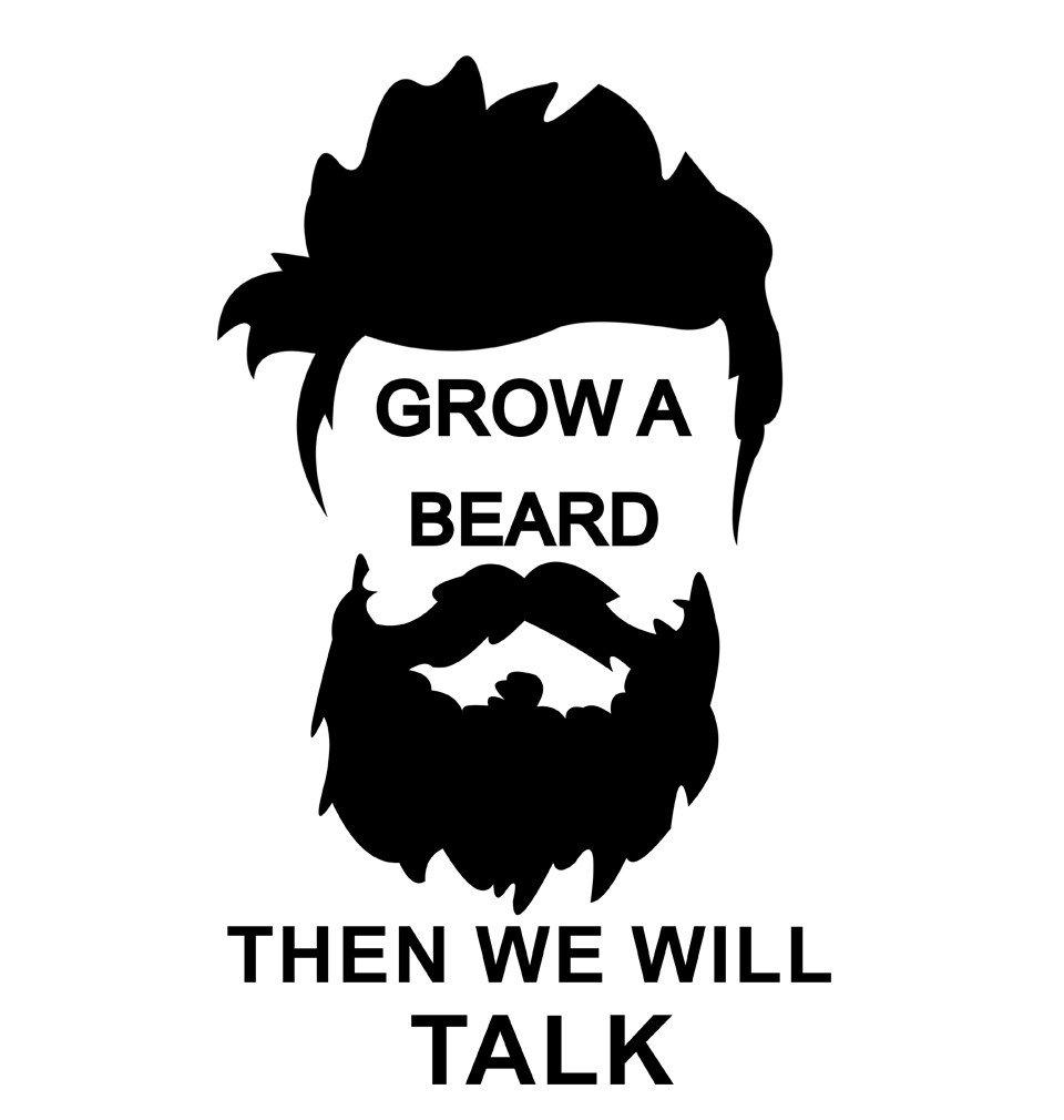 Grow beard then talk Hoodie Full sleeves-Funky Hoodies
