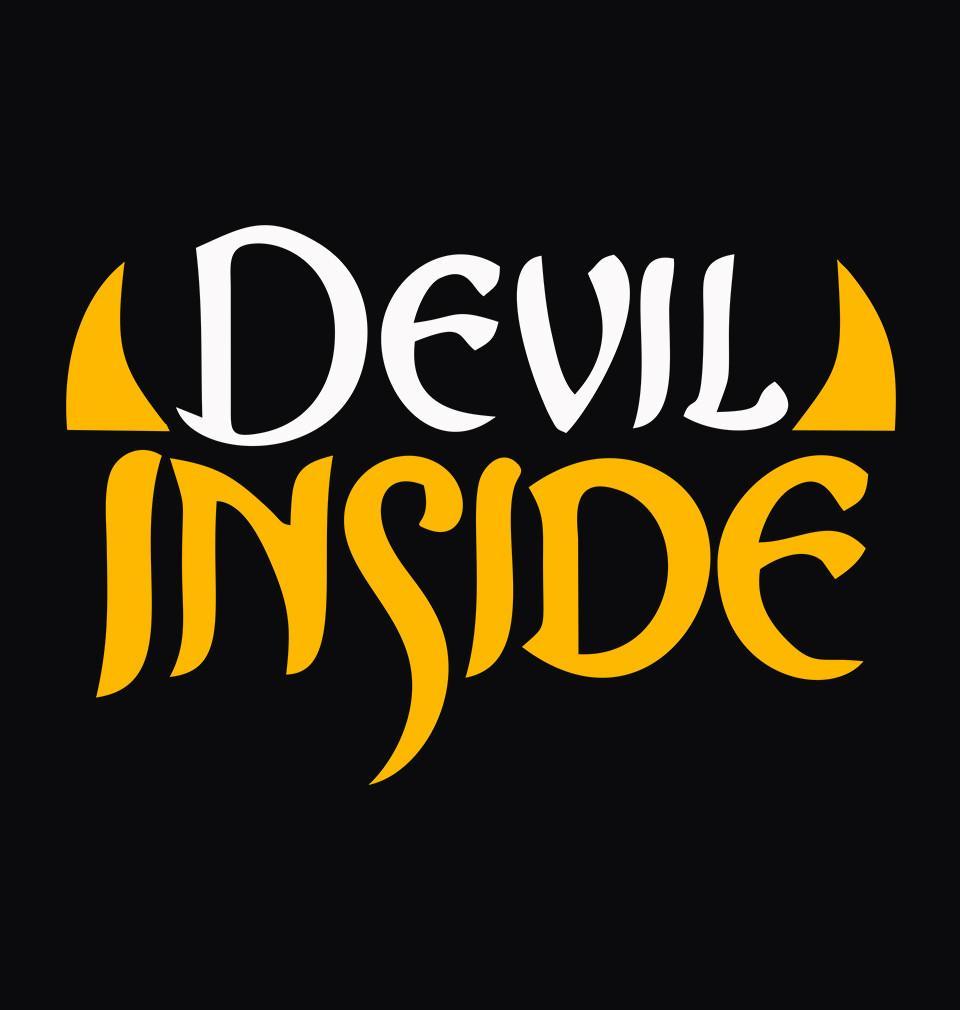 FunkyTradition Round Neck Devil Inside Half Sleeve T-Shirt