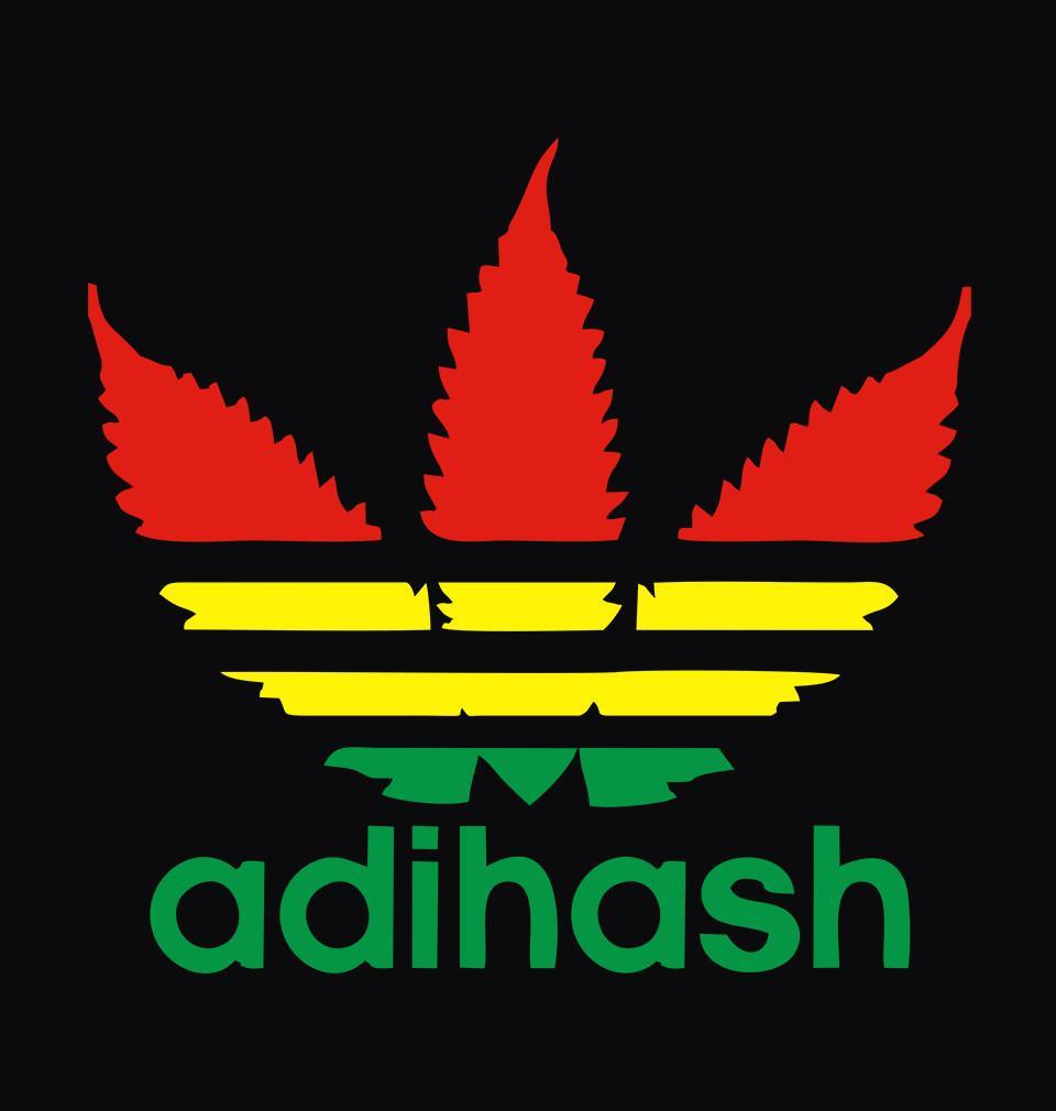 FunkyTradition Black Round Neck Adihash Men Half Sleeves T-Shirt