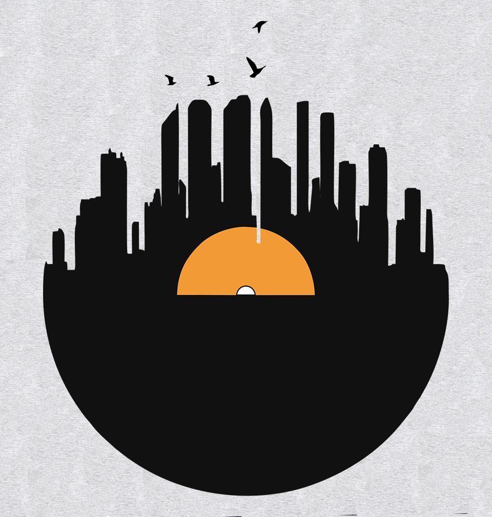 FunkyTradition Grey Round Neck Suncity Men Half Sleeves T-Shirt