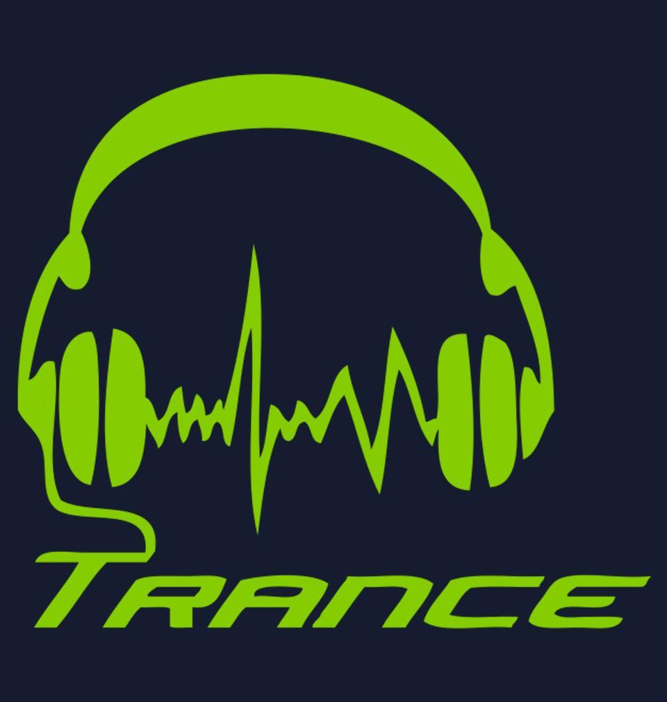 FunkyTradition Navy Blue Round Neck Trance Men Half Sleeves T-Shirt