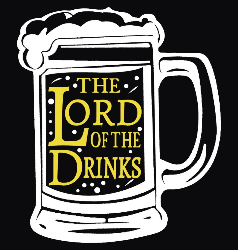 FunkyTradition Black Round Neck The Lord Of The Drinks Men Half Sleeves T-Shirt