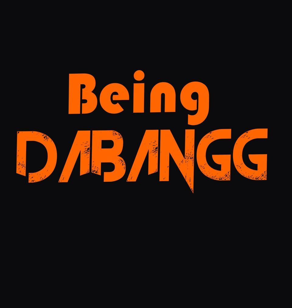 FunkyTradition Black Round Neck Being Dabangg Men Half Sleeves T-Shirt