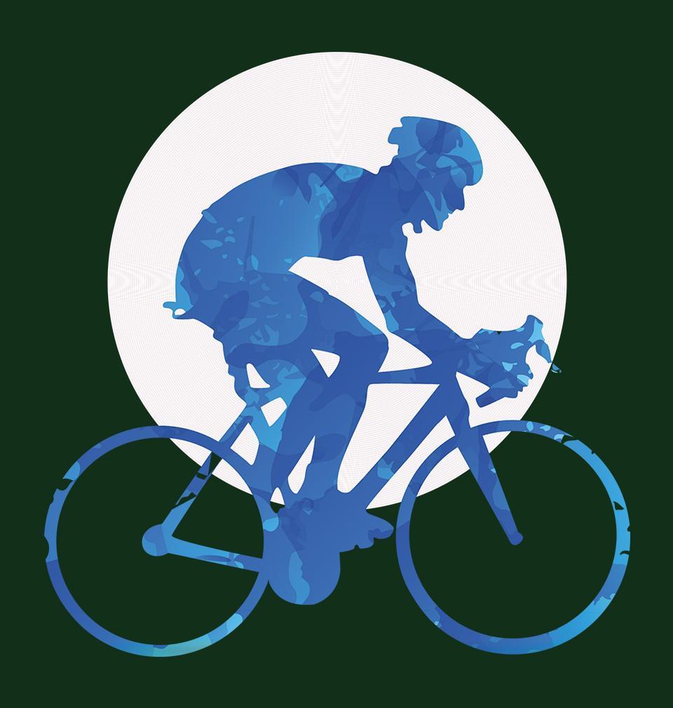 FunkyTradition Olive Green Round Neck Riding Cycle Men Half Sleeves T-Shirt