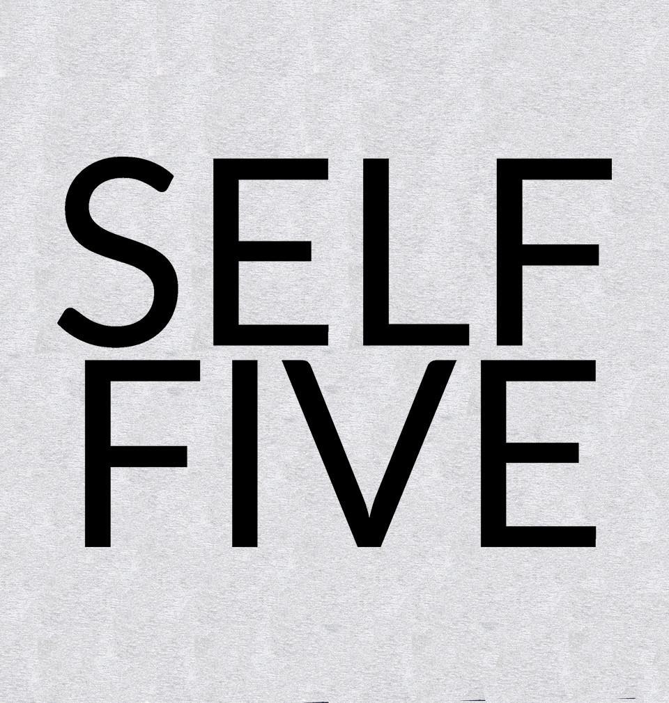 FunkyTradition Grey Round Neck Self Five Men Half Sleeves T-Shirt