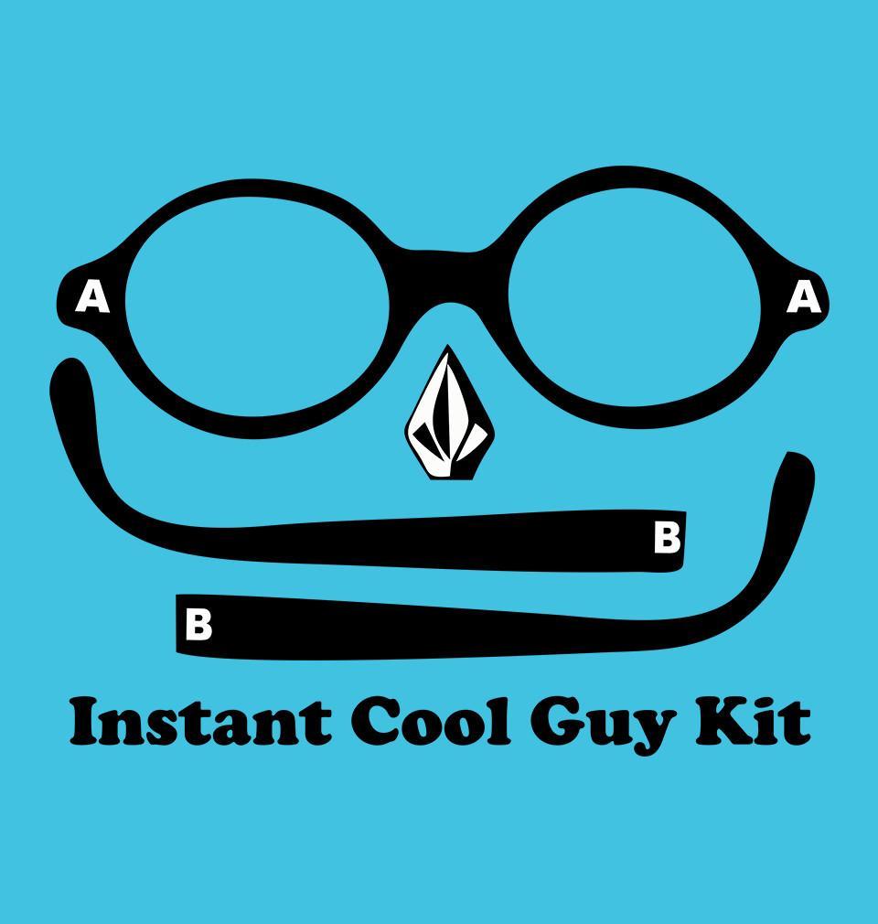 FunkyTradition Baby Blue Round Neck Instant Cool Guy Kit Men Half Sleeves T-Shirt