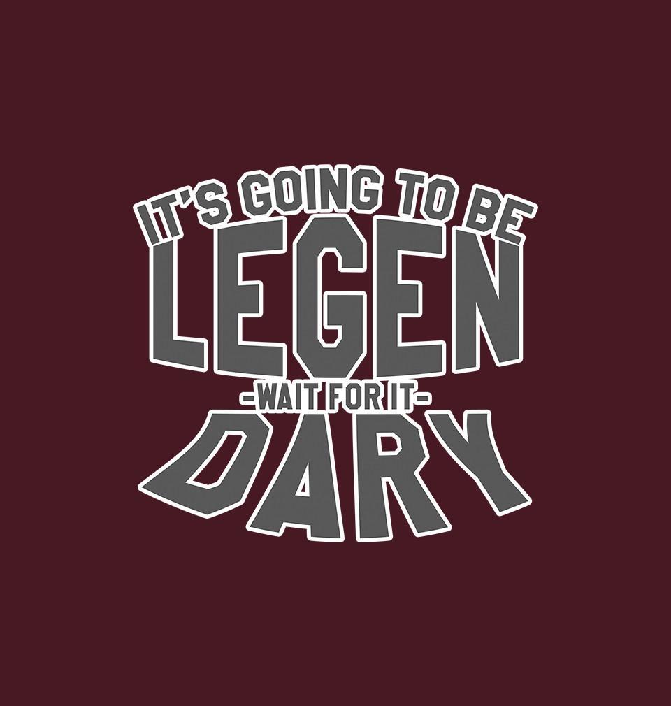 FunkyTradition Maroon Round Neck Legendary Men Half Sleeves T-Shirt