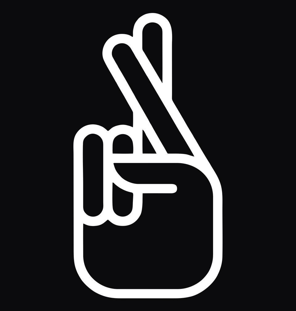 FunkyTradition Black Round Neck Cross Finger Men Half Sleeves T-Shirt