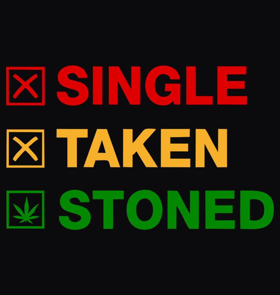 FunkyTradition Black Round Neck Single Taken Stoned Half Sleeves T-Shirt