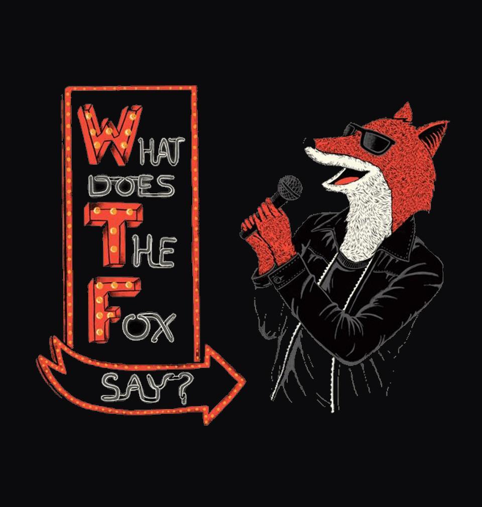 FunkyTradition Black Round Neck WTF Men Half Sleeves T-Shirt