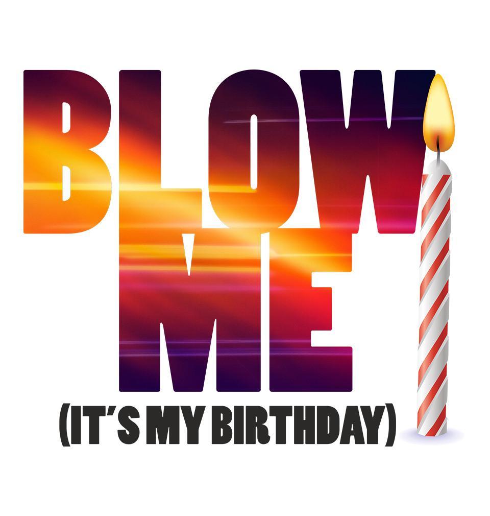 FunkyTradition White Round Neck Blow Me Men Half Sleeves T-Shirt