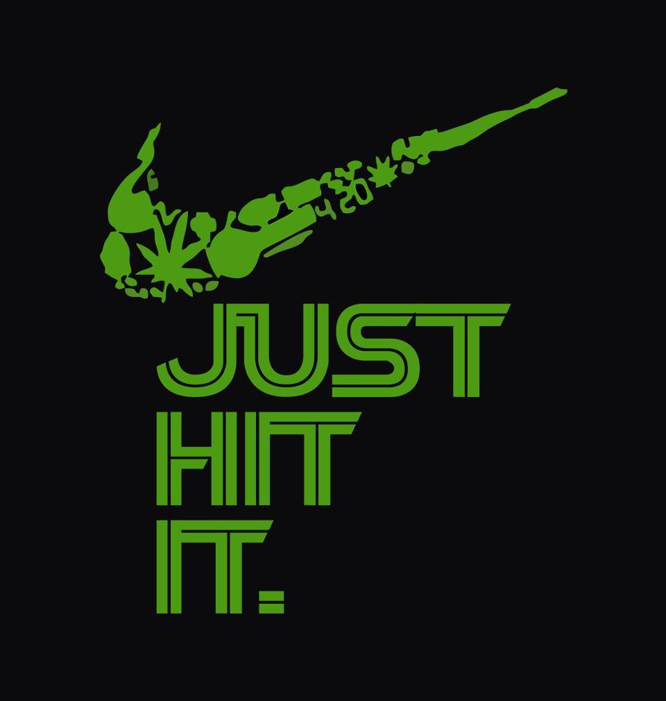 FunkyTradition Black Round Neck Just Hit It Men Half Sleeves T-Shirt