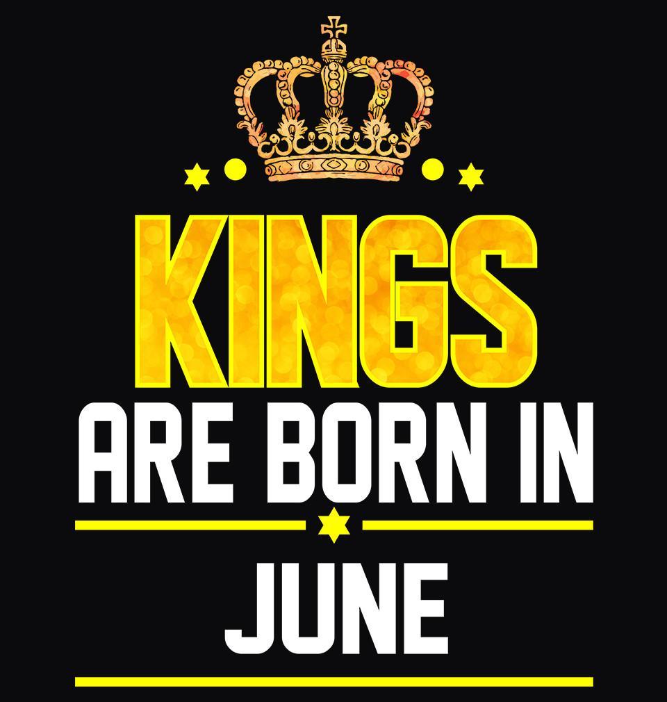 FunkyTradition Black Kings Are Born In June Half Sleeves T-Shirt
