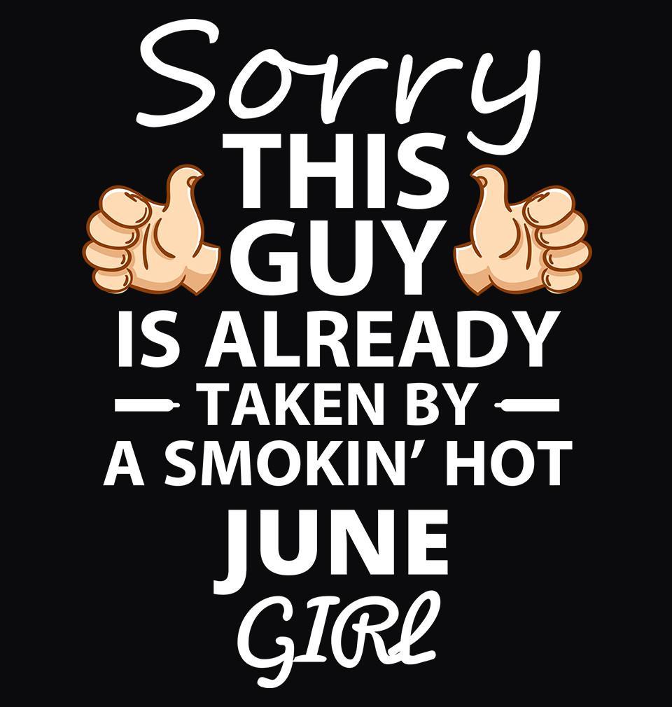 FunkyTradition Sorry This Guy Is Already Taken By June Girl Black Hoodies