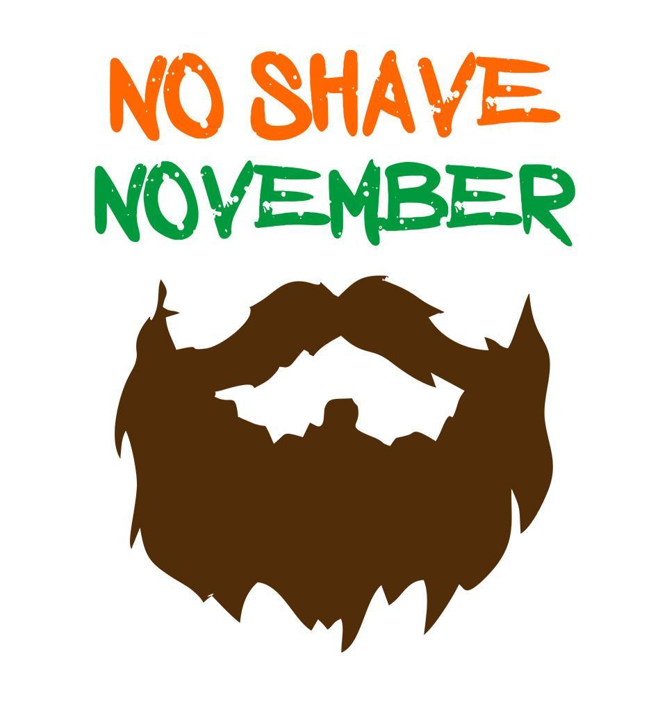 FunkyTradition White Round Neck No Shave November Men Half Sleeves T-Shirt